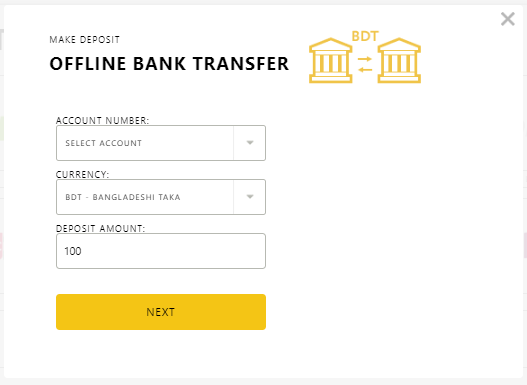 Exness Deposit System Via Bank Transfer
